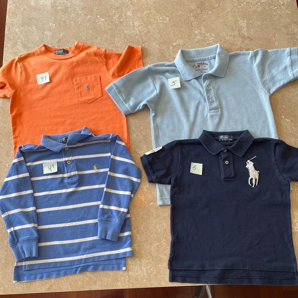 Ralph Lauren Kids' Polo Shirt Collection - Orange, Light Blue, Blue, Navy